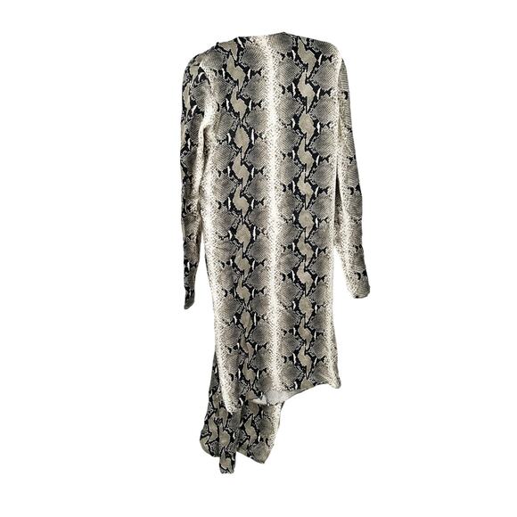 KHAITE Shaz Natural Python Print Dress Asymmetrical Cowl Neck 6 - Picture 3 of 9